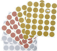 Rubbellose Sticker Set 180 Stück rund 2,5cm für Überraschungskarten Hochzeit Val