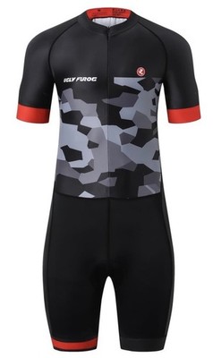 Ugly Frog Men's Triathlon Suit Top+Short Legs Skinsuit Padded Sz L 1077L