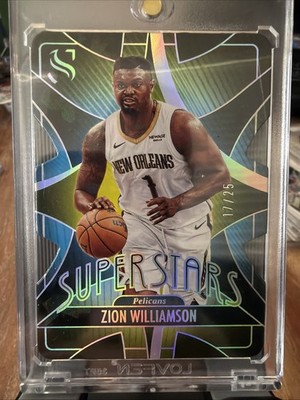 2024-25 Panini Silhouette - Superstars Die-Cut Zion Williamson #2 Cracked Ice...