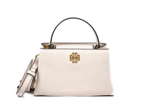 Tory Burch Britten Pink Leather Top Handle Mini Satchel Bag Crossbody Purse