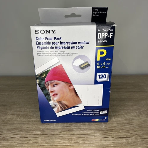 Sony SVM-F120P Color Print Pack DPP-F 4X6 80 Photo Sheets & 1 Ink - READ