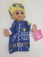 Russ Treasure Troll Police Officer Cop Toy Hand Puppet