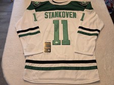 LOGAN STANKOVEN signed STARS custom jersey JSA COA SIZE XL HURRICANES