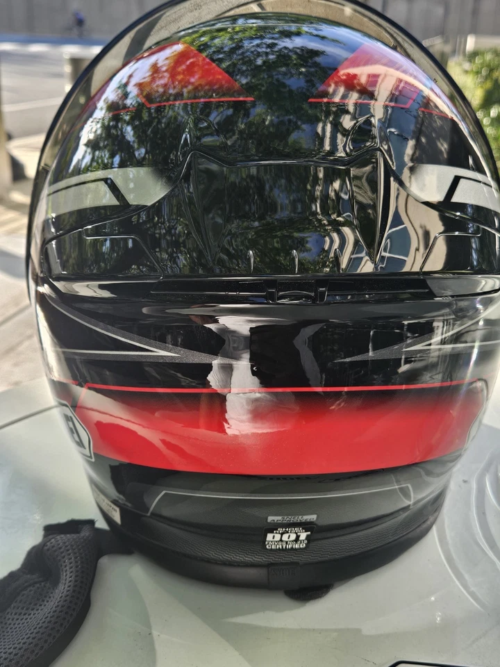 Shoei RF-1200 Motorcycle Red Helmet With CWR-1 Tinted & Clear Visor Size Medium - Image 3 of 4