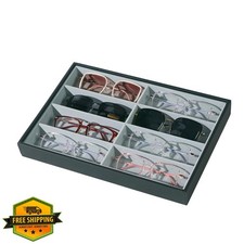XHMQYC Glasses Holder Box Sunglass Organizer 8 Slot Drawer