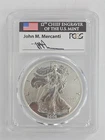 2006-P Reverse Proof American Silver Eagle $1, PCGS PR70 Mercanti Signed Label