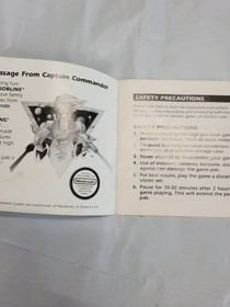 Captain Commando NES Game Instruction Manual Ghosts &lsquo;N Goblins Manual Only
