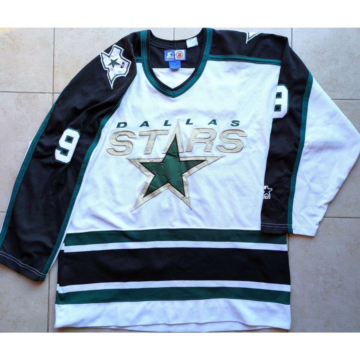 Mike MODANO #9 Dallas Stars 90s STARTER jersey XL white home NHL