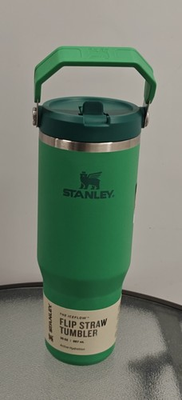#ad NEW Stanley 30oz Iceflow Flip Straw Stainless Steel Tumbler Green $37.99