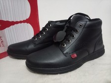 Image of KICKERS Kelland Hi Shoes Boots Leather Black UK 5 *NEW … euro 38 teenager