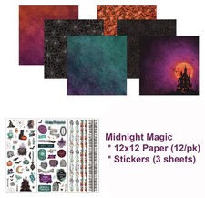 Creative Memories SET: "Midnight Magic" 12x12 Paper and Stickers - NEW 