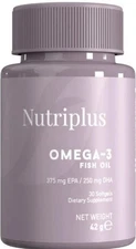 Farmasi Nutriplus Omega-3 Fish Oil Capsules – 30 pcs, 42g, EPA & DHA Support