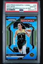 2024 WNBA Monopoly Prizm Nika Muhl 11/15 # WNBA26 PSA 10 POP 1 Boardwalk Blue RC