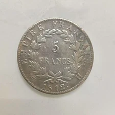 Antique-style Craft 1812 France 5 Franc Commemorative Medallion