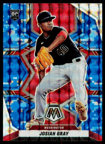 2022 Panini Mosaic Josiah Gray 255 Blue Camo Mosaic Washington Nationals