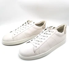 Ecco Men's Street Lite Retro Sneaker Sz  9 - 9.5 White Leather Lace Up Low Top