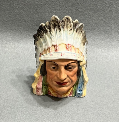 indian tobacco jar Cigar Store Native American Canister #45772 Vintage Indian Chief Tobacco Jar,