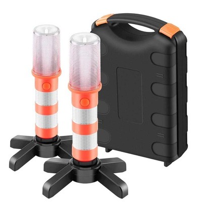 2PCS LED Auto Notwarnlicht Straßenblatz Flames Beacon Sicherheitsstromboskop