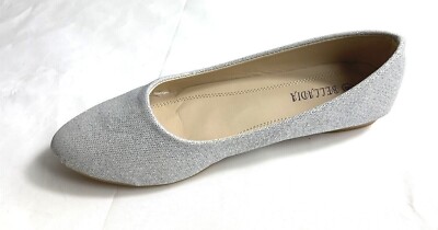 New women basic point-round toe  ballet flats slip on loafer shoes Glitter