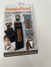BooginHead Pacigrip Luxe Pacifier Clips For Soothers & Teethers 2-Pack