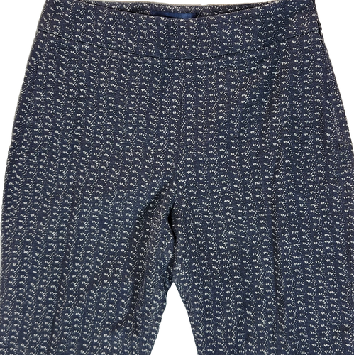 PIAZZA SEMPIONE Slim Long Pants Grey Print Sz 40 Side Zip Stretch Made In Italy - Picture 3 of 14
