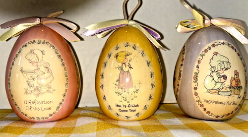 3 Precious Moments Easter Egg Ornaments - Eggspecially for You 1996 PERFECT! - Picture 8 of 8