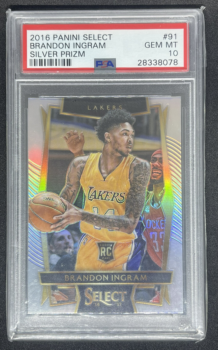 2016-17 Select Brandon Ingram Concourse Silver Prizm Rookie Card RC #91 PSA 10