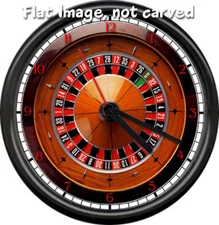 Flat Image Not 3D Roulette Wheel Casino Gaming Sign Gift Wall Clock #688