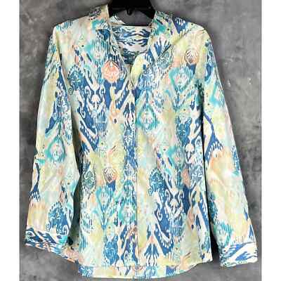 Chicos Multi Colored Women's L/S Dress Shirt Top sz L ? (13538) | eBay
