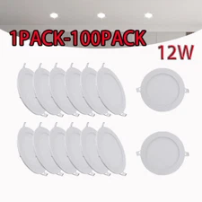 6Inch LED Ceiling Lights Ultra-Thin Recessed Retrofits Kit 6000K Daylight 12W