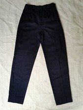 Vintage Burberry Pants Womens 26in ink Blue Embroidered Logo Made in Spain EU40