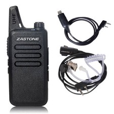 Zastone ZT-X6 Mini Portable Walkie Talkie 16CH UHF Radio Cable Headset