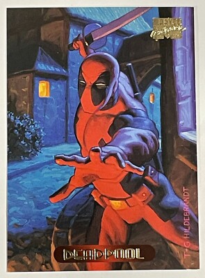Deadpool 1994 Marvel Comics Masterpieces Fleer Card #28 Graffic  Anime Vintage