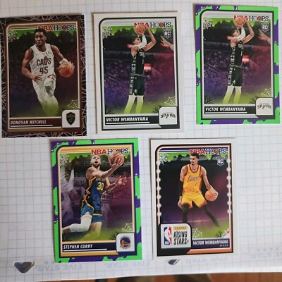 Victor Wembanyama Rookie SP 2024 Panini Haunted Hoops Green Slime