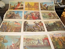 Humble Oil & Refining Refining Company 12 Print Set Columbus Alamo Gold Space
