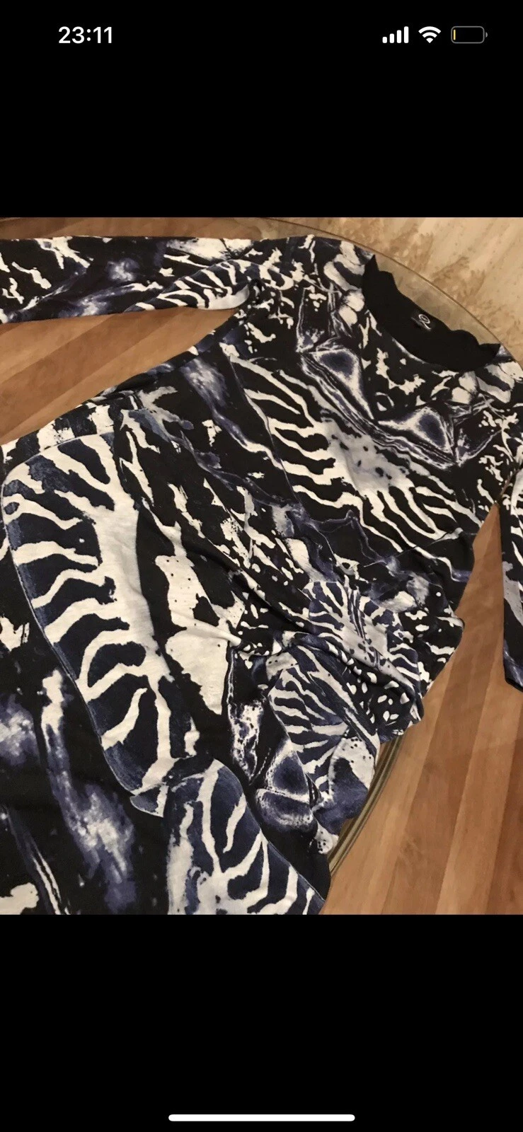 Alexander McQueen ? Abito Midi Asimmetrico Blu Nero Lusso M L 38 40 Nuovo