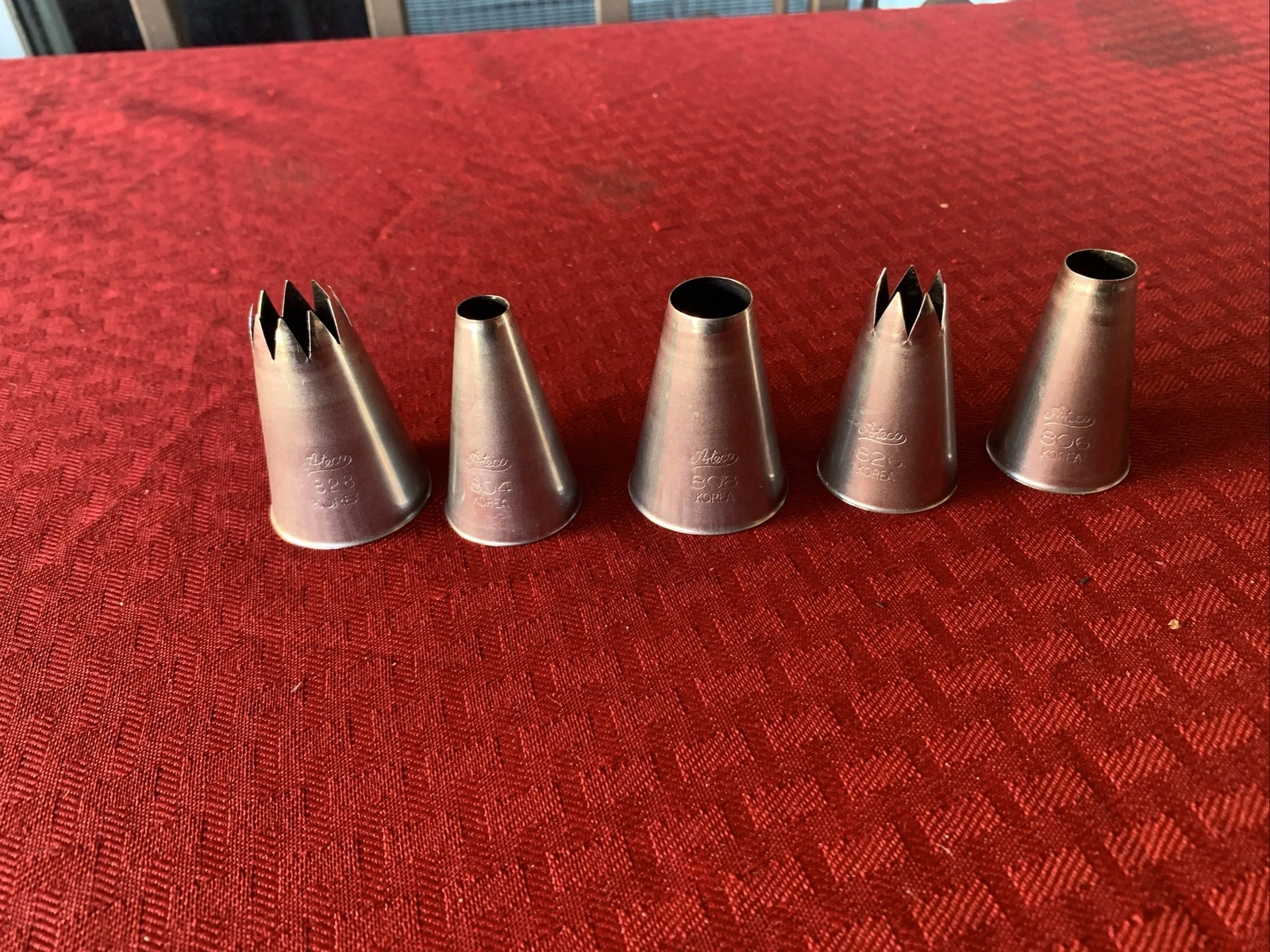 Ateco 5 Piece SS Pastry Decorating Tips