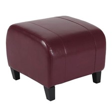 Hocker Sitzwürfel Sitzhocker Emmen, Leder + Kunstleder, 37x45x47cm