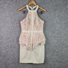 Fresh Soul Dress Womens 10 White Halter Neck Sleeveless Formal Wedding 5259