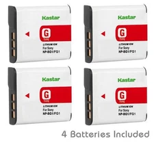 Kastar NP-BG1/FG1 Battery for Sony CyberShot DSC-W220 DSC-W230 DSC-W270 DSC-W290