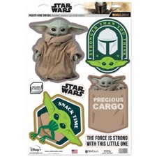 BABY YODA THE MANDALORIAN PRECIOUS CARGO LAPTOP MULTI USE REUSABLE DECALS NEW