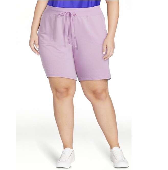 Athletic Works Women's PLUS Clover French Terry Bermuda Shorts Size 2X NEW