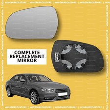 LHS Left near side for Audi A4 2010-2015 heated wing mirror glass