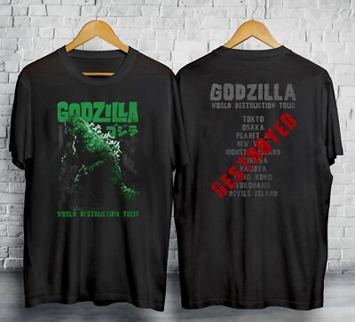 Godzilla World Destruction Tour T Shirt Licensed Pop Culture Movie S-5XL