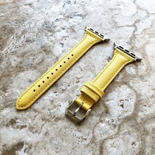 Yellow Slim Elegant Band Strap for Apple Watch Ultra 3 2 1, 11 10 SE 3 Series