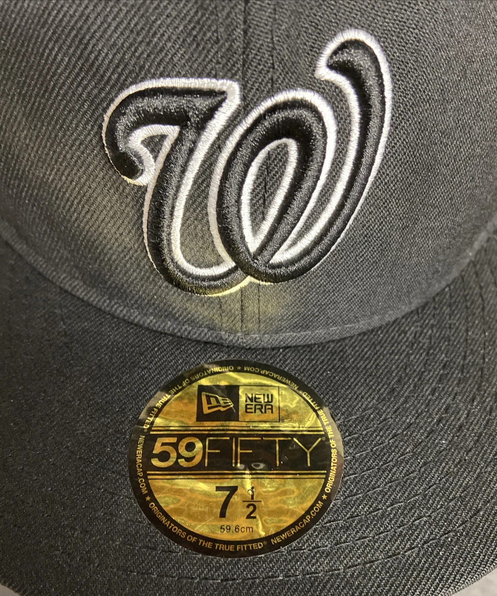 Washington Nationals Youth Authentic Collection Black 59FIFTY Fitted Hat