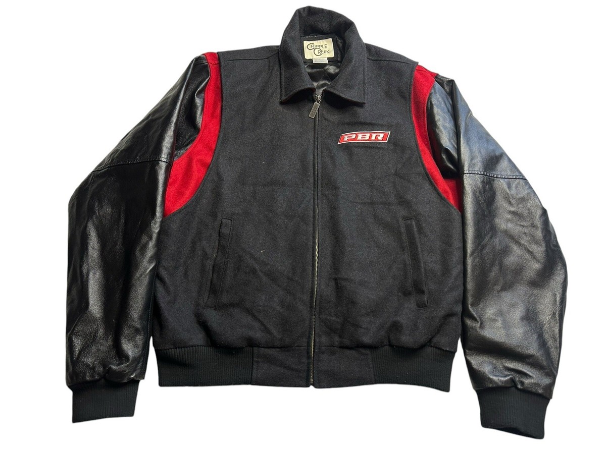 Cripple Creek PBR Bull Riding Leather Jacket 25th World