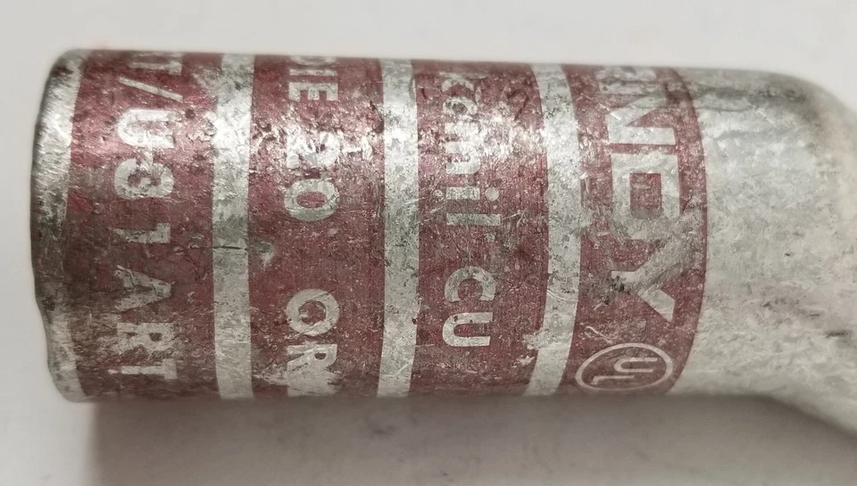 6 BURNDY YA342N 2-Hole Lug Copper Compression Connector Straight 500 KCMIL NEW - Image 4 of 4