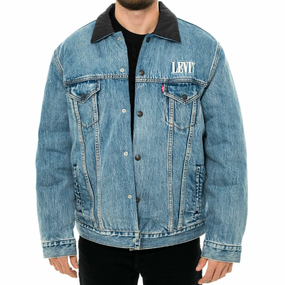 Chaqueta de mezclilla acolchada reversible para hombre Levi's 85846