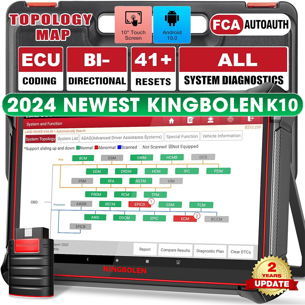 KINGBOLEN K10 Pros Elite Online Coding All System Auto Diagnostic Scanner Tool-image